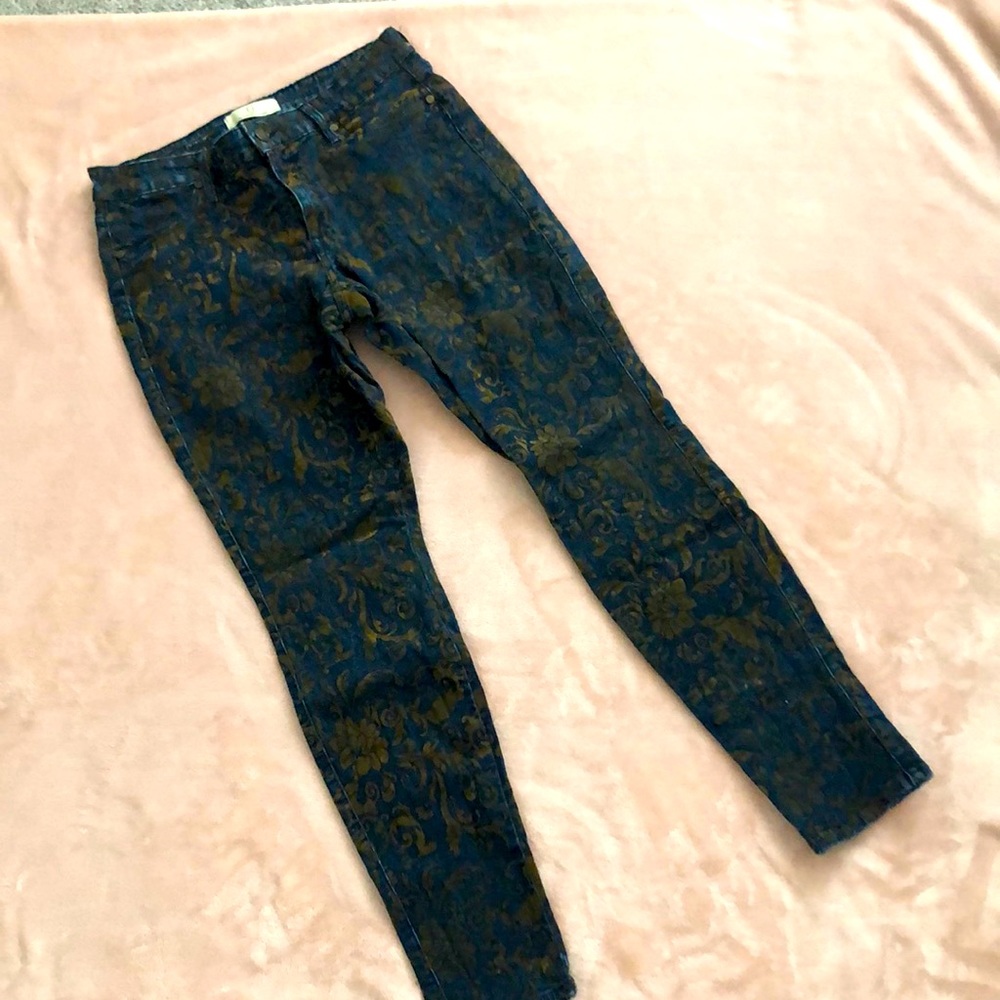 Printed Denim Jeggings